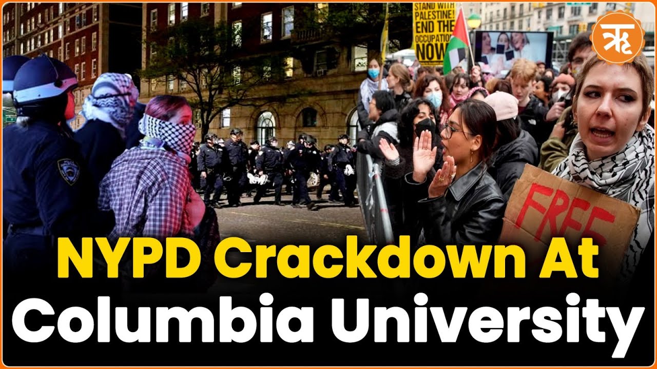 ProPalestineProtests Dozens Arrested at #ColumbiaUniversity as NY Police Disperse Gaza Protest